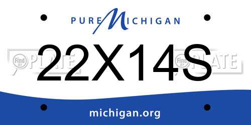 22X14S Michigan License Plate