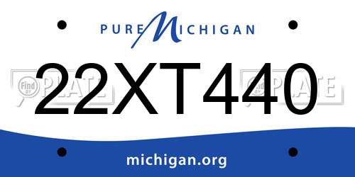 22XT440 Michigan License Plate