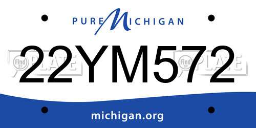 22YM572 Michigan License Plate
