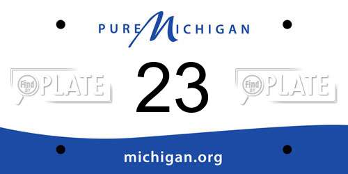 23 Michigan License Plate