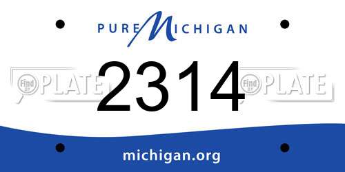 2314 Michigan License Plate