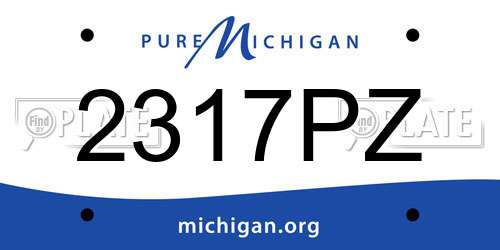2317PZ Michigan License Plate