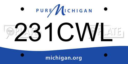 231CWL Michigan License Plate