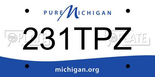 231TPZ Michigan License Plate