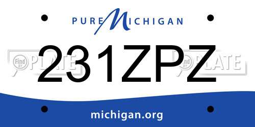 231ZPZ Michigan License Plate