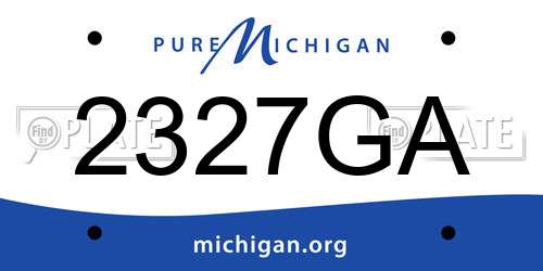 2327GA Michigan License Plate