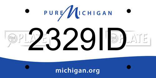 2329ID Michigan License Plate