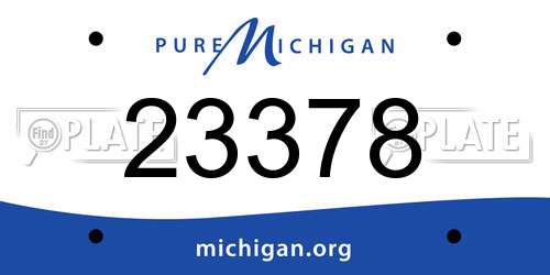 23378 Michigan License Plate
