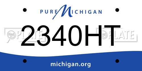 2340HT Michigan License Plate