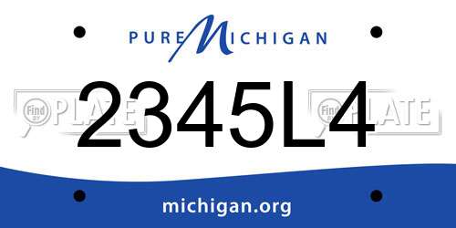 2345L4 Michigan License Plate