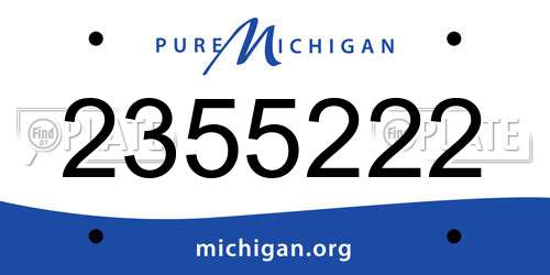 2355222 Michigan License Plate