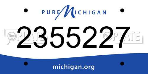 2355227 Michigan License Plate