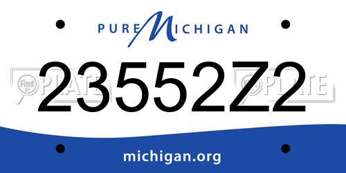 23552Z2 Michigan License Plate