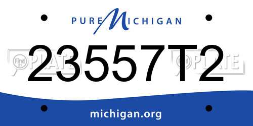 23557T2 Michigan License Plate