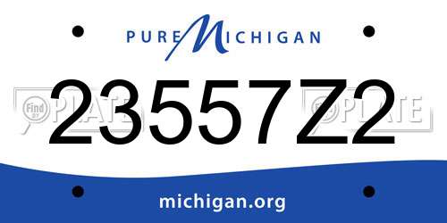 23557Z2 Michigan License Plate