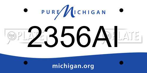 2356AI Michigan License Plate