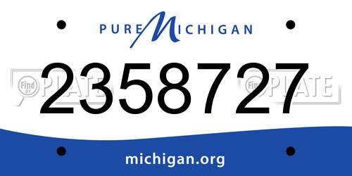 2358727 Michigan License Plate