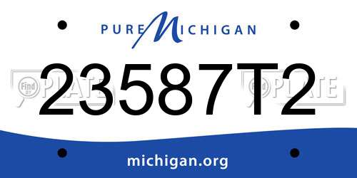 23587T2 Michigan License Plate