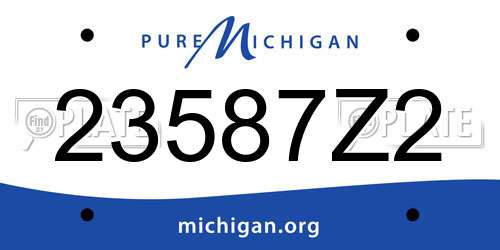 23587Z2 Michigan License Plate