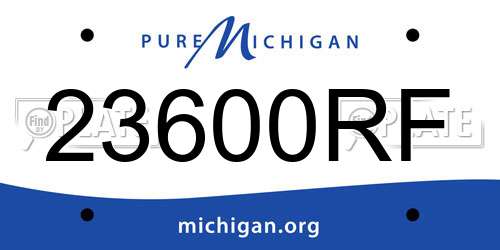 23600RF Michigan License Plate