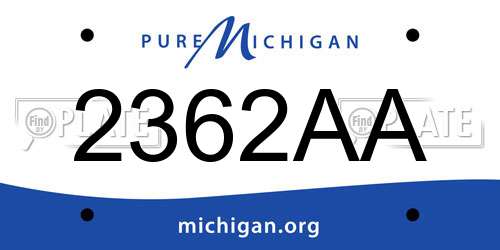 2362AA Michigan License Plate