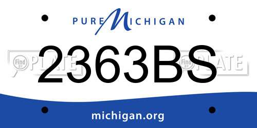 2363BS Michigan License Plate