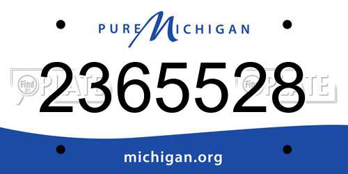 2365528 Michigan License Plate