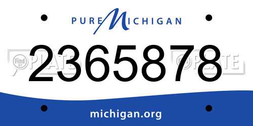 2365878 Michigan License Plate