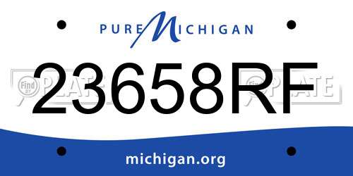 23658RF Michigan License Plate