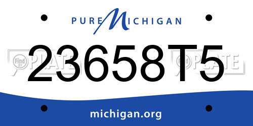 23658T5 Michigan License Plate