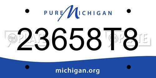 23658T8 Michigan License Plate