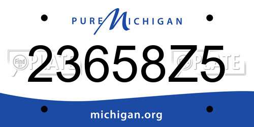 23658Z5 Michigan License Plate