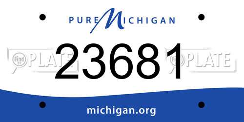 23681 Michigan License Plate