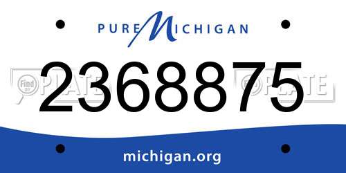 2368875 Michigan License Plate