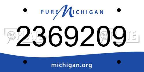 2369209 Michigan License Plate