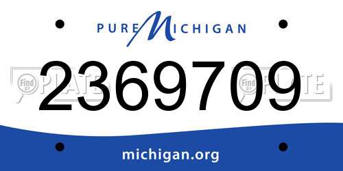 2369709 Michigan License Plate