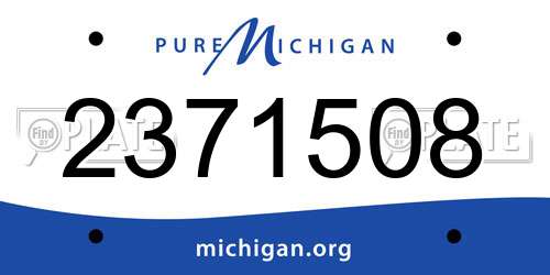 2371508 Michigan License Plate
