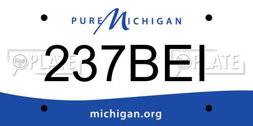 237BEI Michigan License Plate