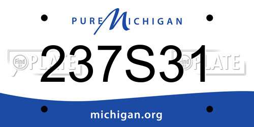 237S31 Michigan License Plate