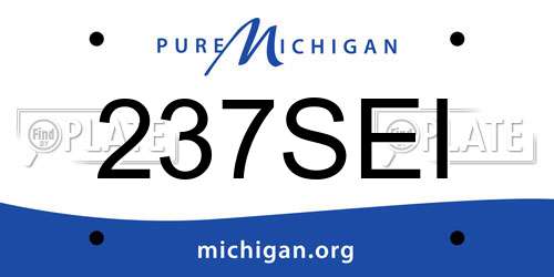 237SEI Michigan License Plate