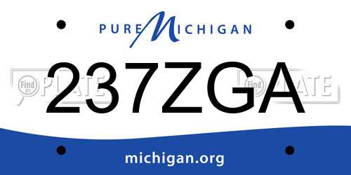237ZGA Michigan License Plate