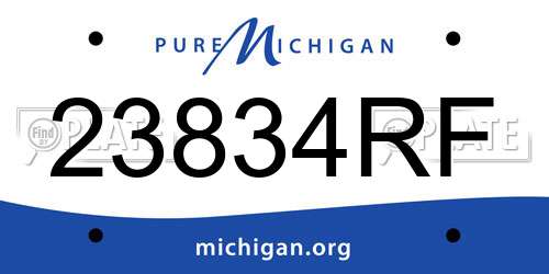 23834RF Michigan License Plate