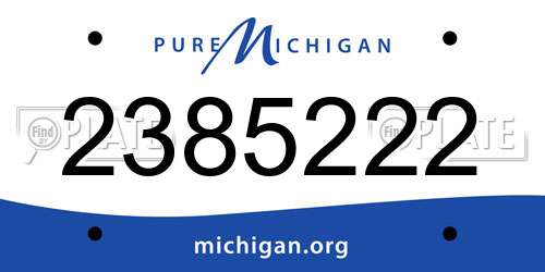 2385222 Michigan License Plate