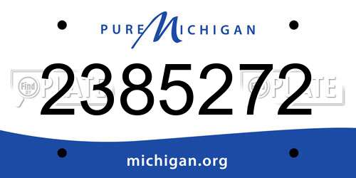 2385272 Michigan License Plate