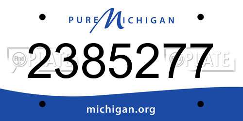 2385277 Michigan License Plate