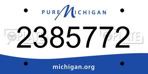 2385772 Michigan License Plate