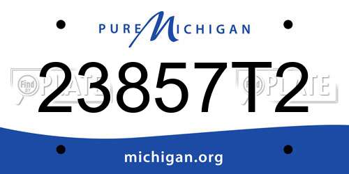 23857T2 Michigan License Plate