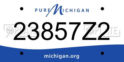 23857Z2 Michigan License Plate