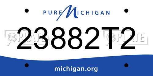23882T2 Michigan License Plate