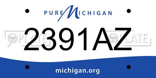 2391AZ Michigan License Plate
